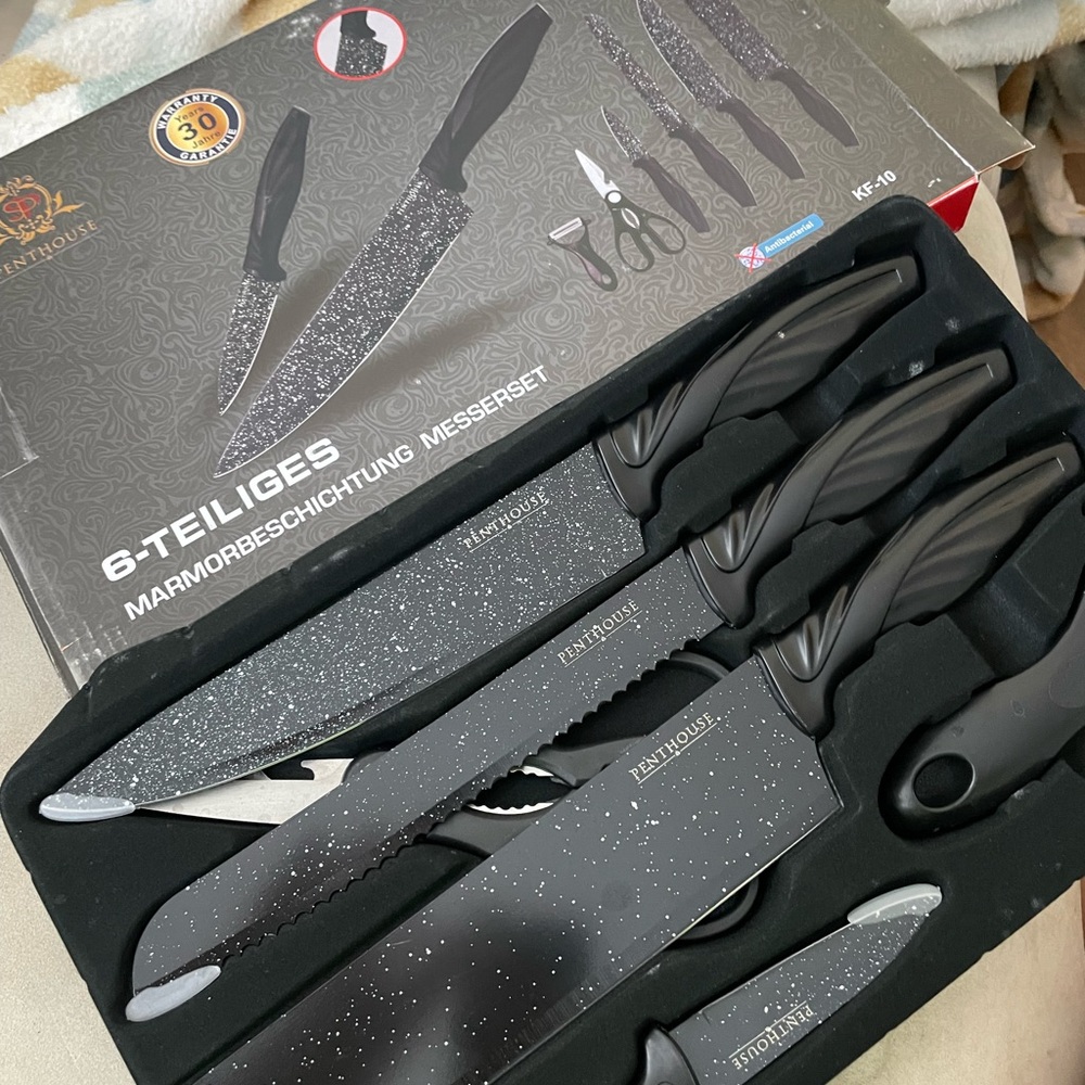 Zenhouse 6-Piece Knife Set with Black Handles